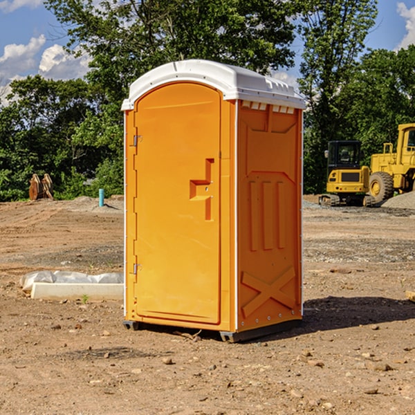 do you offer hand sanitizer dispensers inside the porta potties in Four Bears Village